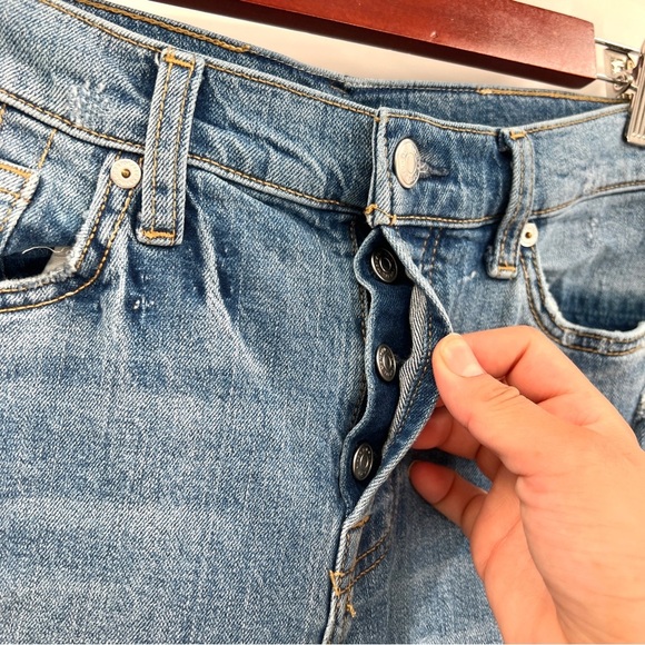 7 FOR ALL MANKIND Woman's Josefina Hidden Button Fly Denim Jeans Size 28 - Picture 4 of 14